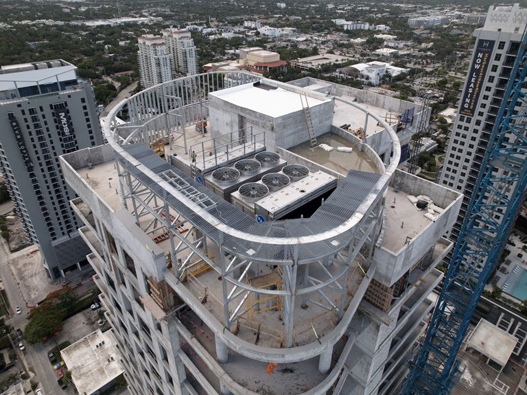 Hanover Riverwalk Fort Lauderdale Florida main ariel view curved components